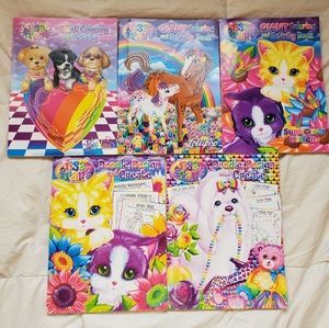 LISA FRANK 5 COLORING/ACTIVITY BOOKS NEW!!!